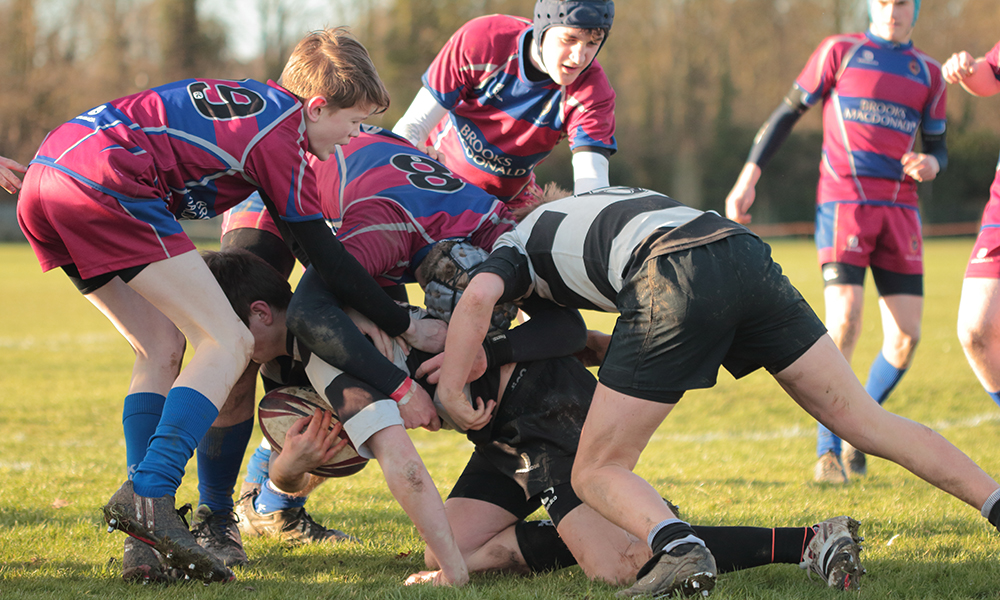  Students playing rugby